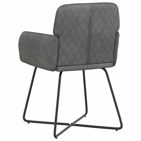 Matstolar 4 pcs Sammet Mörkgrå 59 x 56,5 x 86 cm