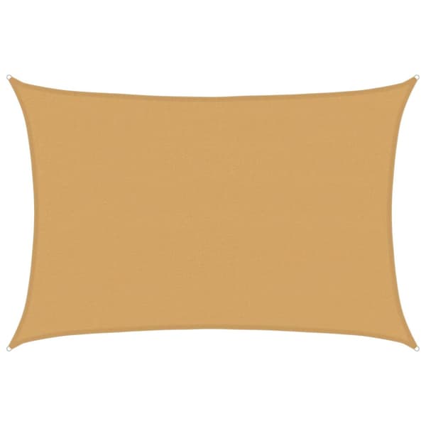 Solsegel 160 g/m² rektangulär sand 4x6 m HDPE