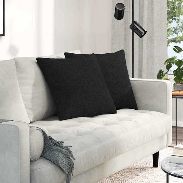 Sofakuddar 2 pcs Svart 50 x 50 cm tyg