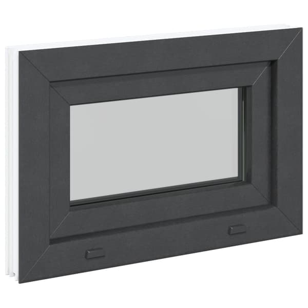 Källarfönster RISOR 60 x 40 cm PVC och glas Antracit