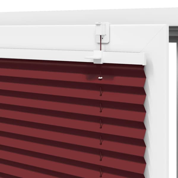 Plisserad persienn Bordeaux röd 95x100 cm tyg bredd 94,4 cm