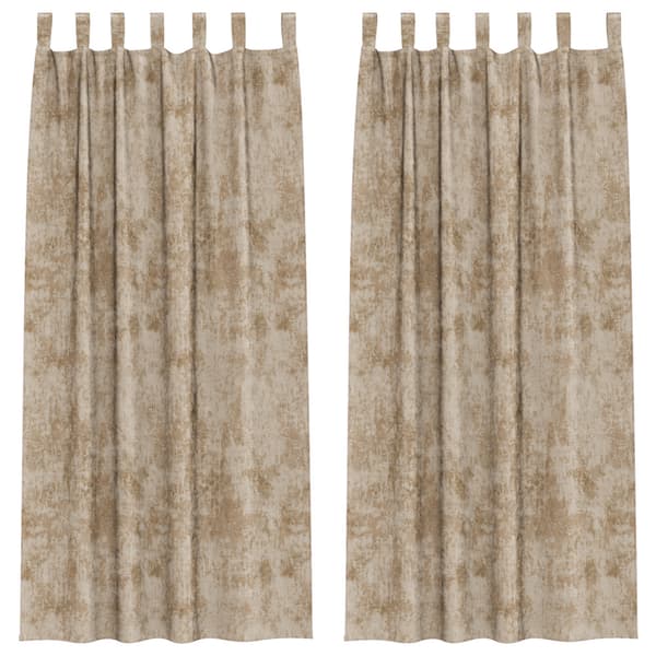 Sammetsgardiner 2 pcs champagne 245 x 140 cm Sammet
