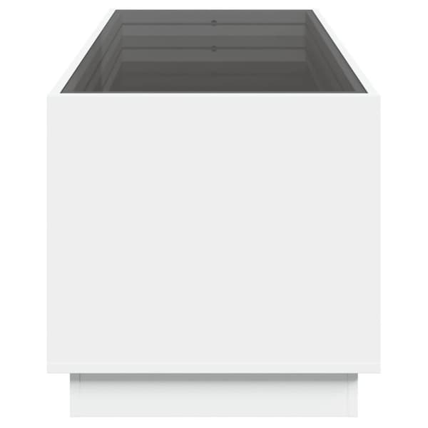Soffbord med Infinity LEDs vit 90x50x50 cm
