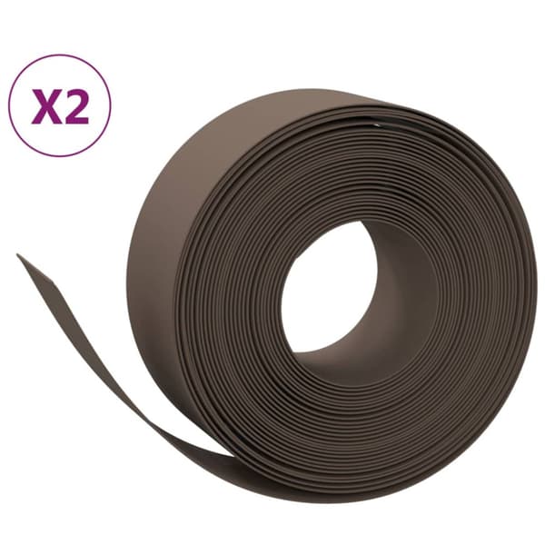 Rabattkant brun 2 st 10 m 20 cm polyeten