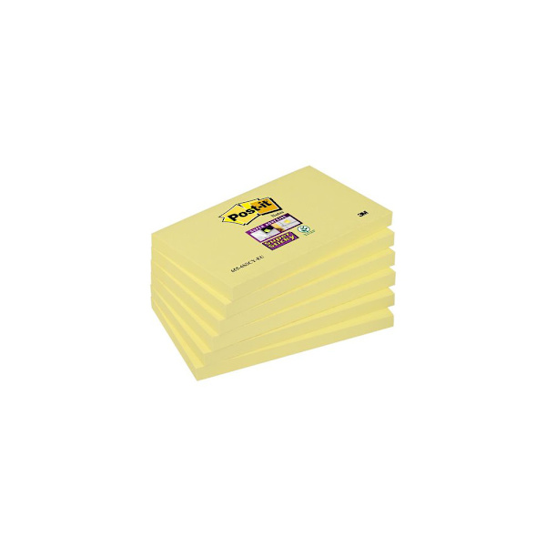 Notes POST-IT SS 76x127mm gul 6/fp