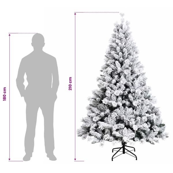 Plast Hingad Julgran 210 cm 300 LED-lampor Varmvit