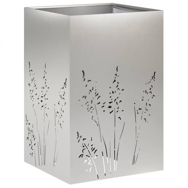 Trädgårdsplanterare 2 st Silver 50 x 50 x 75 cm Rostfritt stål