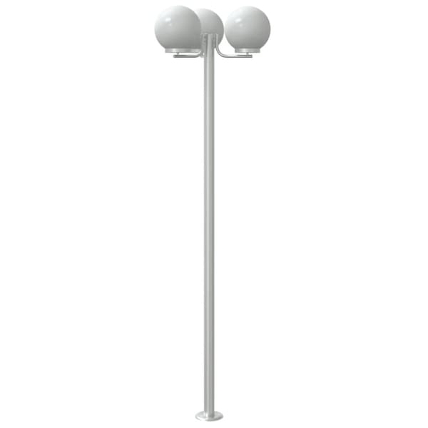 Utomhusgolvlampor 2 st silver 215 cm rostfritt stål
