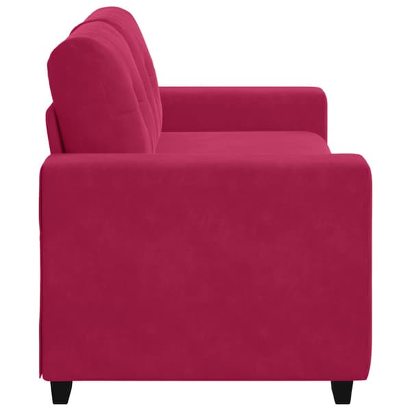 Tvåsitssoffa vinröd 180x77x82 cm sammet