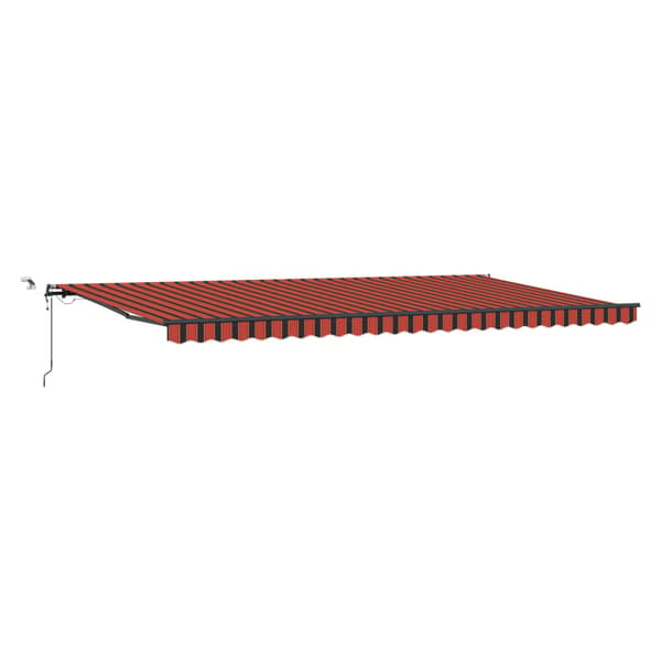 Markis tyg med orange och brun 600 × 300 cm Polyester