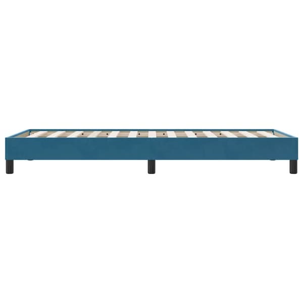 Sängram utan madrass mörkblå 90x220 cm sammet