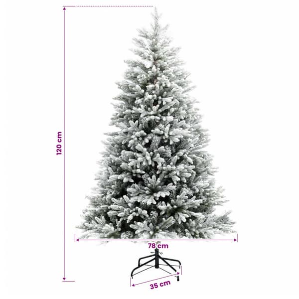 Plast Hingad Julgran 120 cm 150 LED-lampor Varmvit