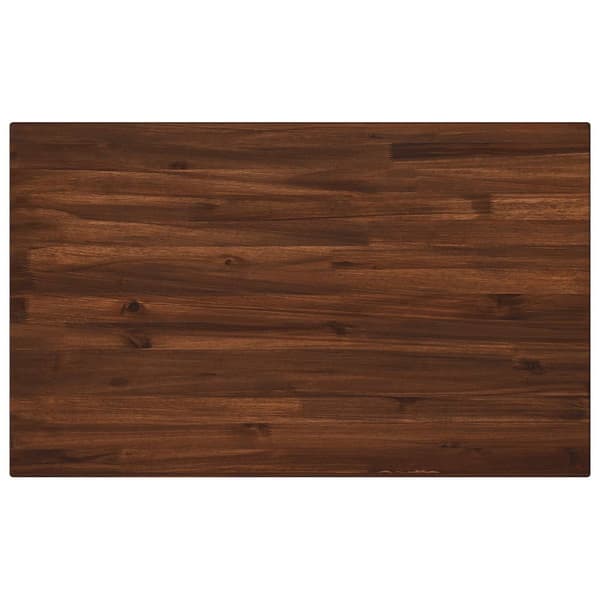 110 x 55 x 75 cm Massivt Akaciaträ Mörkbrun och Vit Rektangulär
