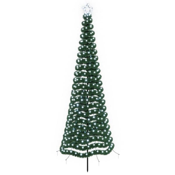 LED-julgran med glitter och markspett EKENAS 250 cm