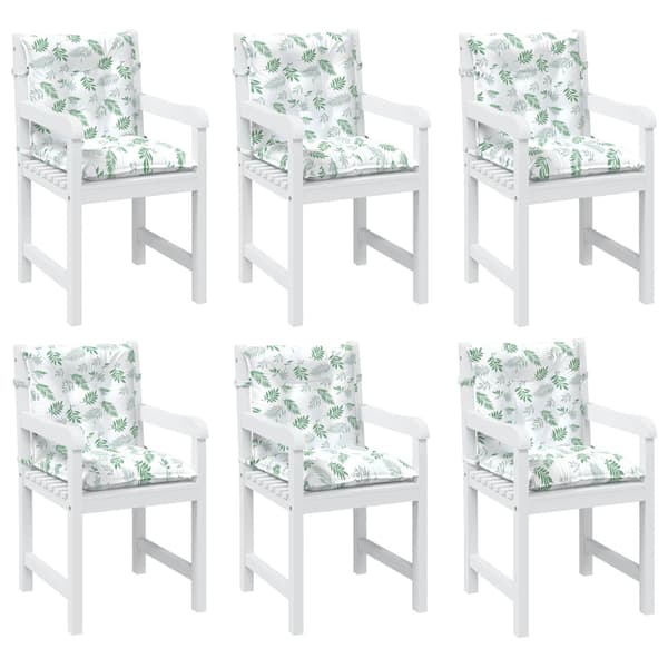 Utomhuskudde 6 pcs Vit 100 x 50 x 7 cm Tyg