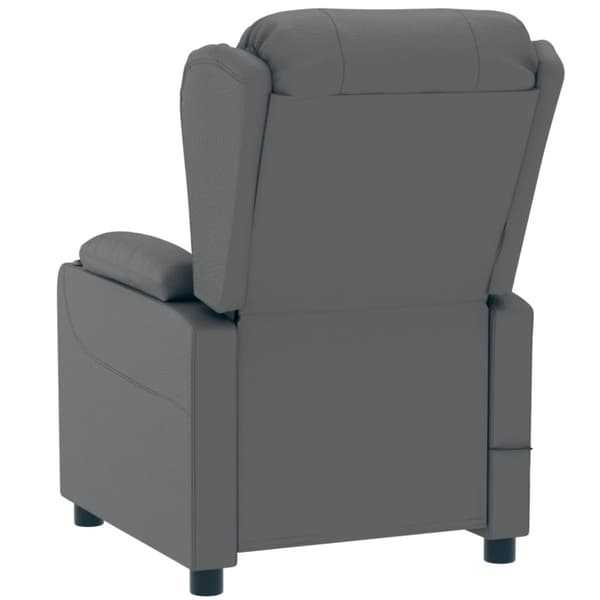 Elektrisk reclinerfåtölj grå konstläder