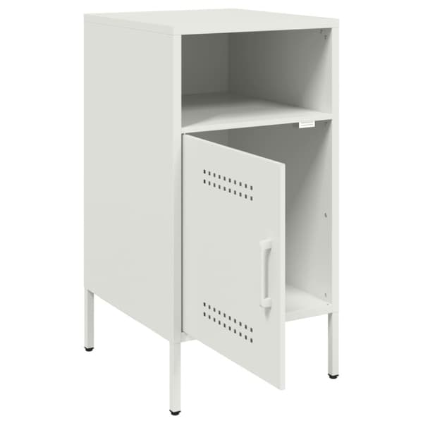 Sängbord 2 st vit 36x39x68 cm stål
