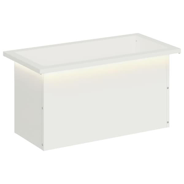Odlingslåda med LED Vit 30 x 60 x 30 cm Stål