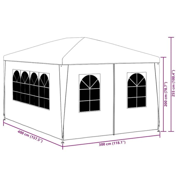 Partytält 3x4 m antracit
