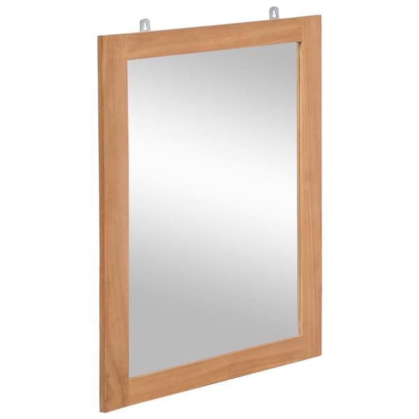 Väggspegel massiv teak 50x70 cm