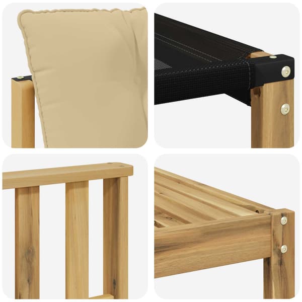 Utomhussoffset med kudde 9 pcs Vit och Beige