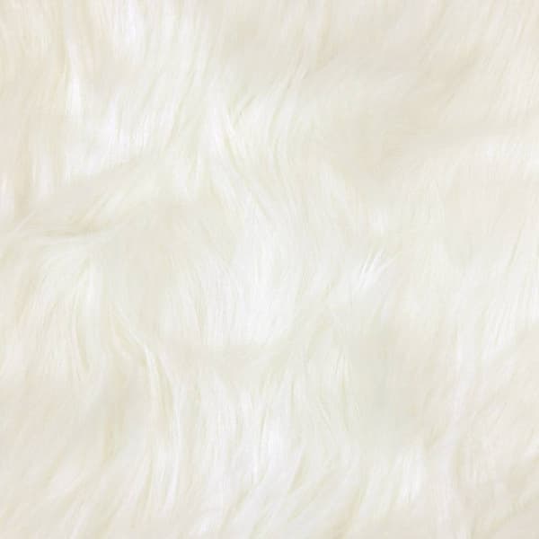 Fuskfäll matta TAFALLA Vit 60 x 110 cm Polyester