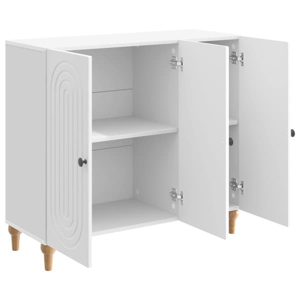 Sideboard Vit högglans 89 x 34,5 x 80 cm Konstruerat trä