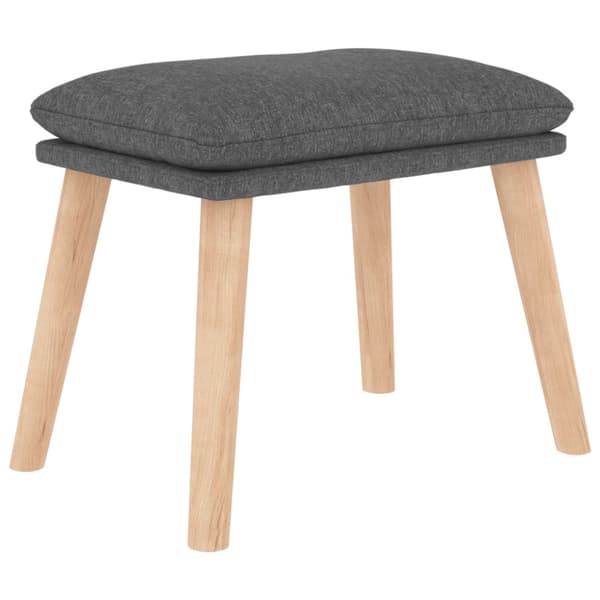 Vilstol med fotpall ljusgrå tyg