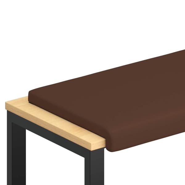 Bänk kudde Konstläder Brun Djup 35 cm