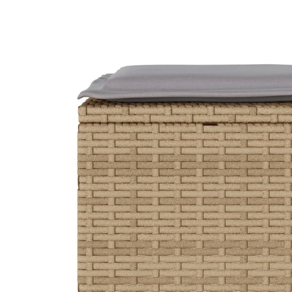 Bistrogrupp med dynor 3 delar beige konstrotting