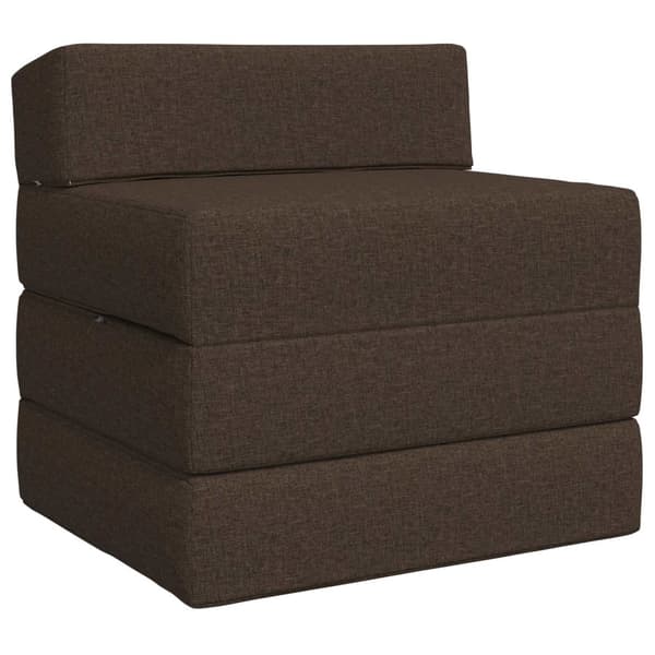 Fällbar Soffbed Taupe 200 x 70 x 10 cm Tyg