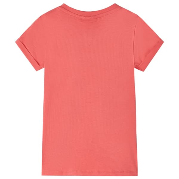 T-shirt för barn korallröd 116