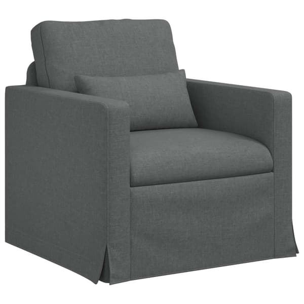 Soffset 2 pcs Mörkgrå 198 x 78 x 80 cm tyg