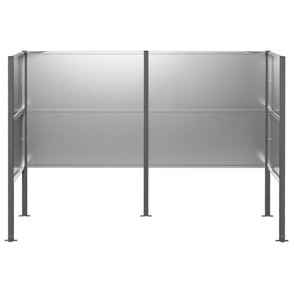 Soptunneskärm 167 x 85 x 113 cm Galvaniserat stål Silver