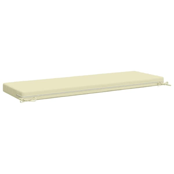 Bänk kudde SOEST 100% Polyester Gräddvit 140 x 50 x 8 cm