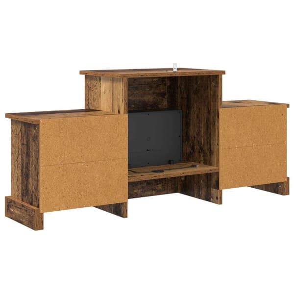 Elektrisk eldstad Gammalt trä 110 x 30 x 50 cm Konstruerat trä