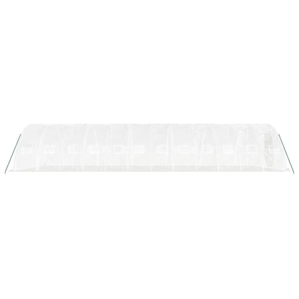 Växthus med stålram vit 60 m² 12x5x2,3 m
