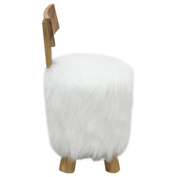 Pall vit massiv teak