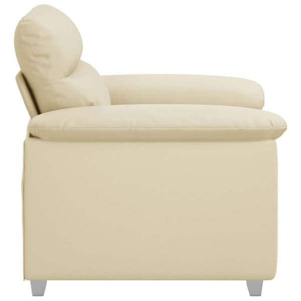 Soffa krämfärgad 100x81x84 cm konstläder