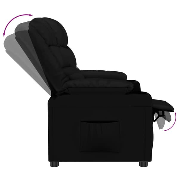 Reclinerfåtölj svart konstläder