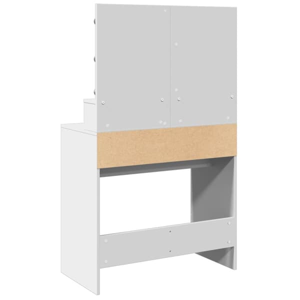 Sminkbord med LED vit 80x41x134,5 cm