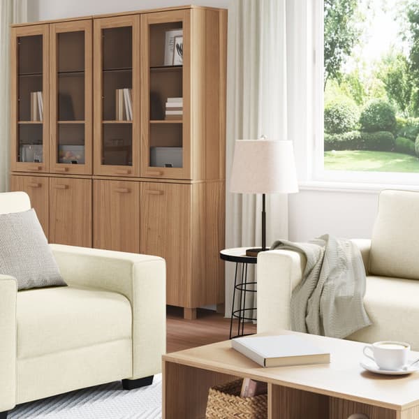 Soffa 3 st Beige Linnenblandad tyg