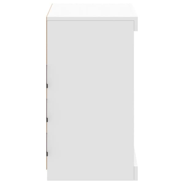 Skänk med LED-belysning vit 60,5x37x67 cm