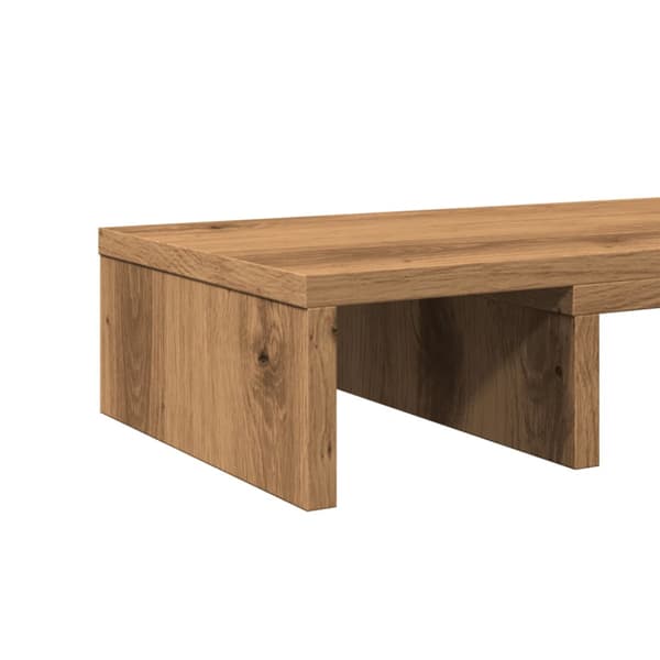 Skärmställ justerbart 80x24x10,5 cm konstruerat trä ek