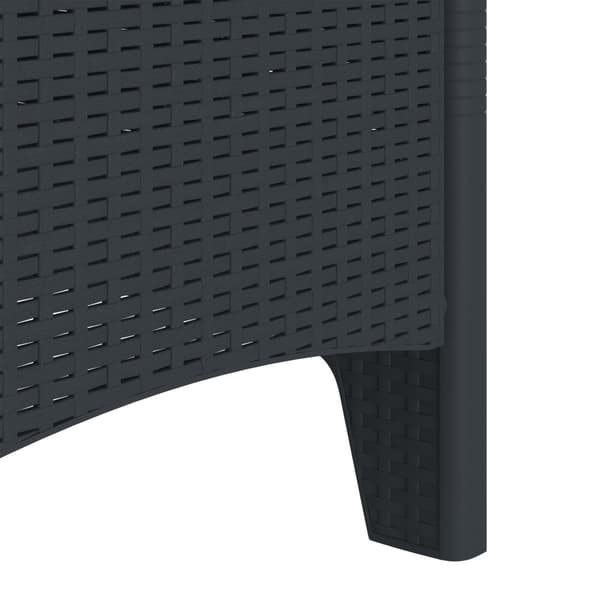 Trädgård Stol 2 pcs Antracit 53 x 49 x 85 cm Polypropylen