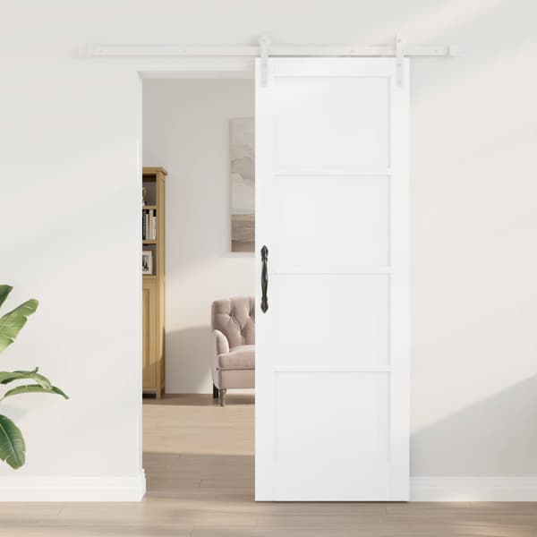 Skjutdörr 73,5 x 211 cm Konstruerat trä Vit