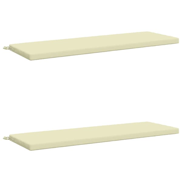2-delade Bänk Kuddar SOEST 2 st 100% Polyester Gräddvit