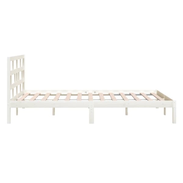 Sängram vit massiv furu 160x200 cm