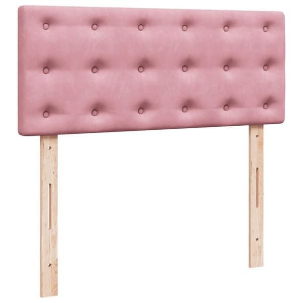 Ramsäng med madrass rosa 120x200 cm sammet
