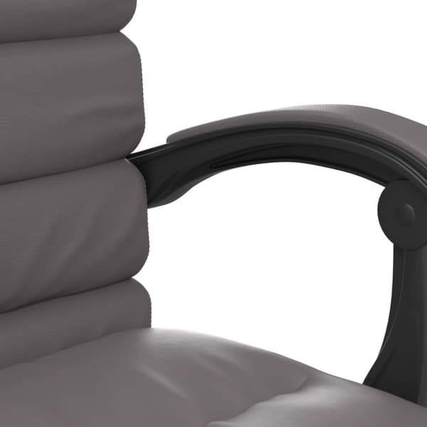Massagestol med vilstol grå konstläder